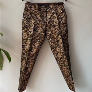 Paul & Joe Black and Gold Brocade Pants